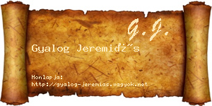 Gyalog Jeremiás névjegykártya